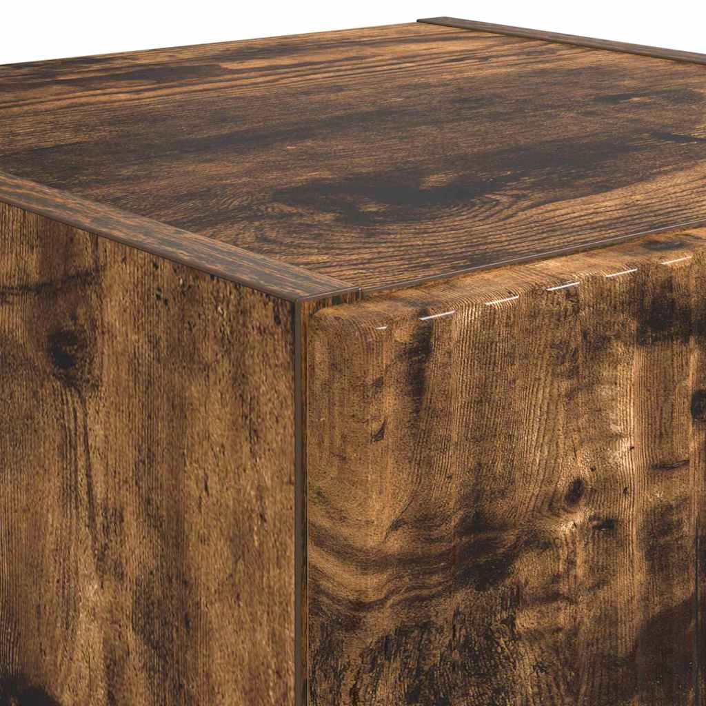 TV Wall Cabinet Wall-mounted 2 pcs Smoked Oak 30 x 31 x 80 cm