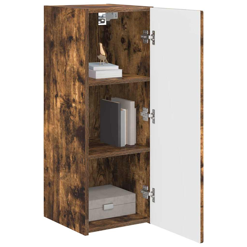 TV Wall Cabinet Wall-mounted 2 pcs Smoked Oak 30 x 31 x 80 cm
