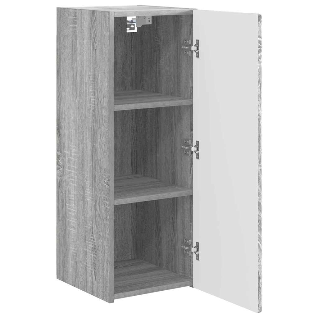 TV Wall Cabinet Grey Sonoma 30 x 31 x 80 cm Engineered Wood