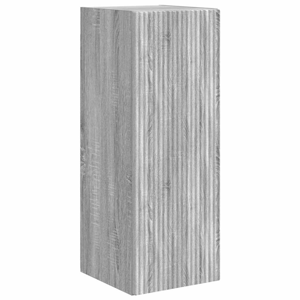 TV Wall Cabinet Wall-mounted 2 pcs Grey Sonoma 30 x 31 x 80 cm