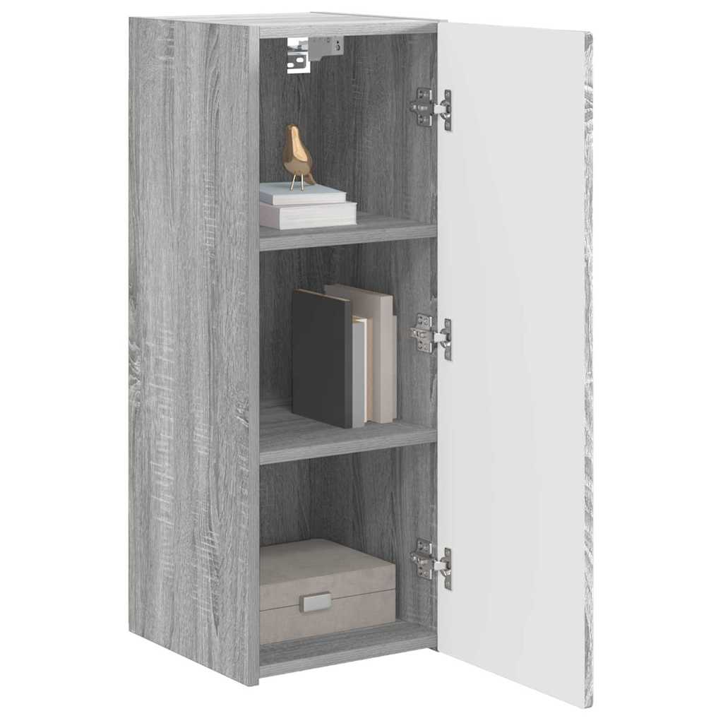 TV Wall Cabinet Wall-mounted 2 pcs Grey Sonoma 30 x 31 x 80 cm