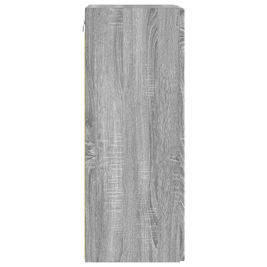 TV Wall Cabinet Wall-mounted 2 pcs Grey Sonoma 30 x 31 x 80 cm