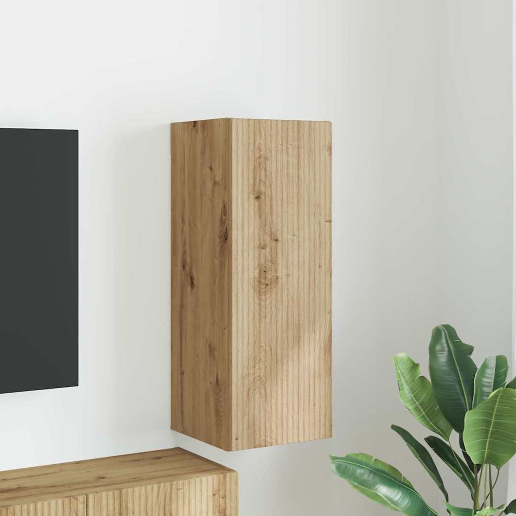 TV Wall Cabinet Artisian Oak 30 x 31 x 80 cm Engineered Wood