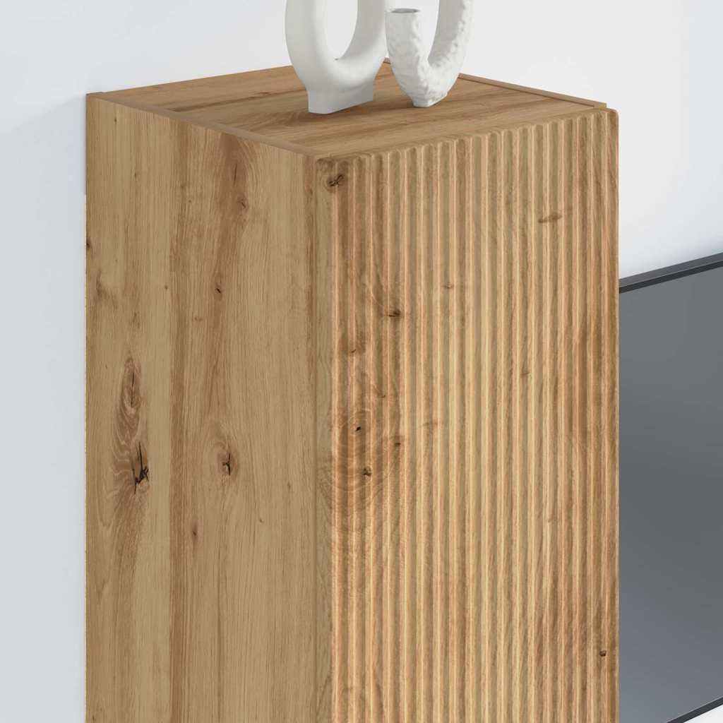 TV Wall Cabinet Wall-mounted 2 pcs Artisian Oak 30 x 31 x 80 cm