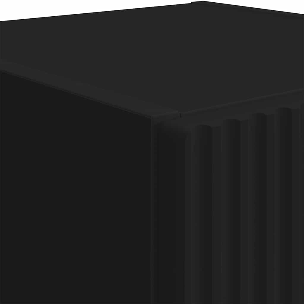 TV Wall Cabinet 2 pcs Black 30 x 31 x 100 cm Engineered Wood