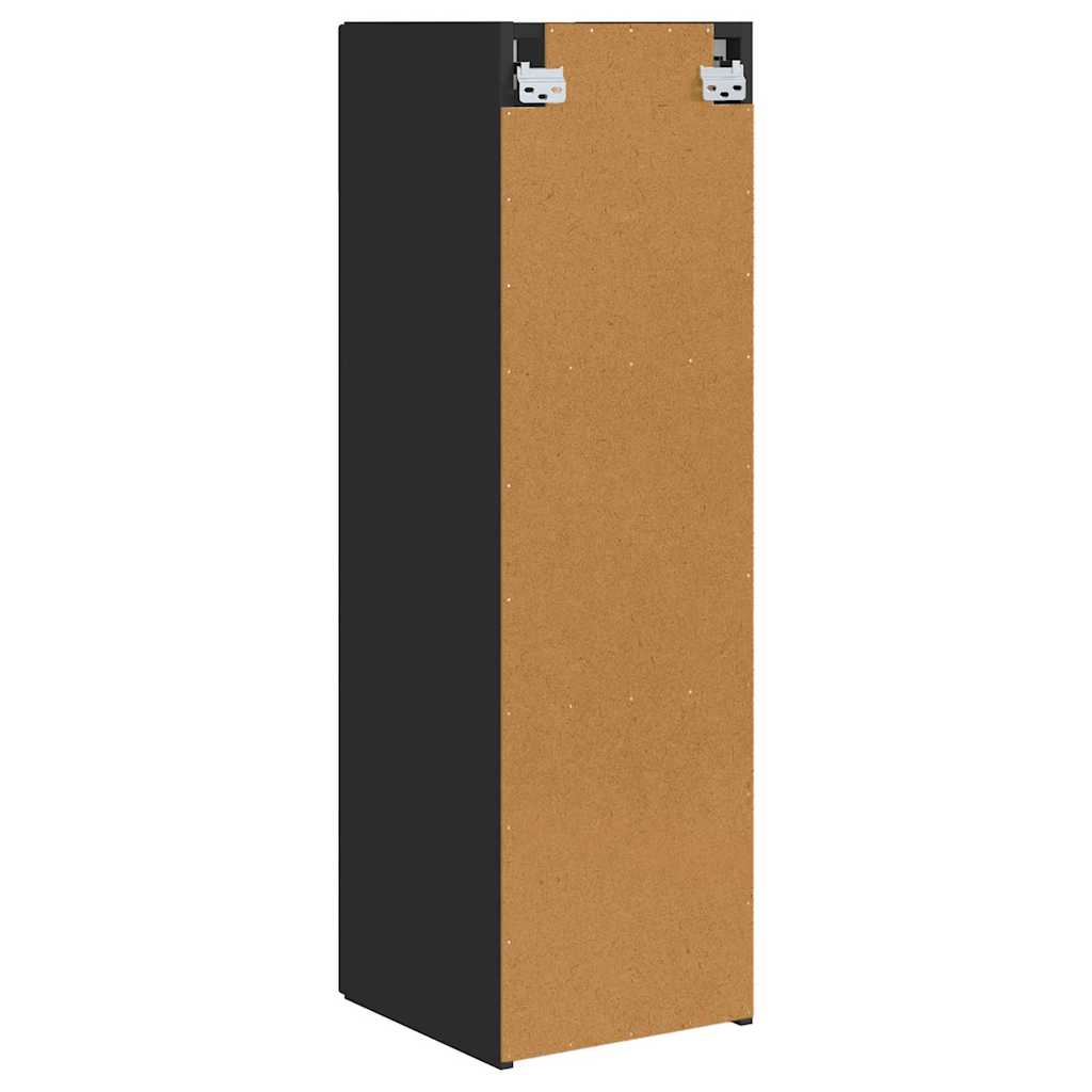 TV Wall Cabinet 2 pcs Black 30 x 31 x 100 cm Engineered Wood