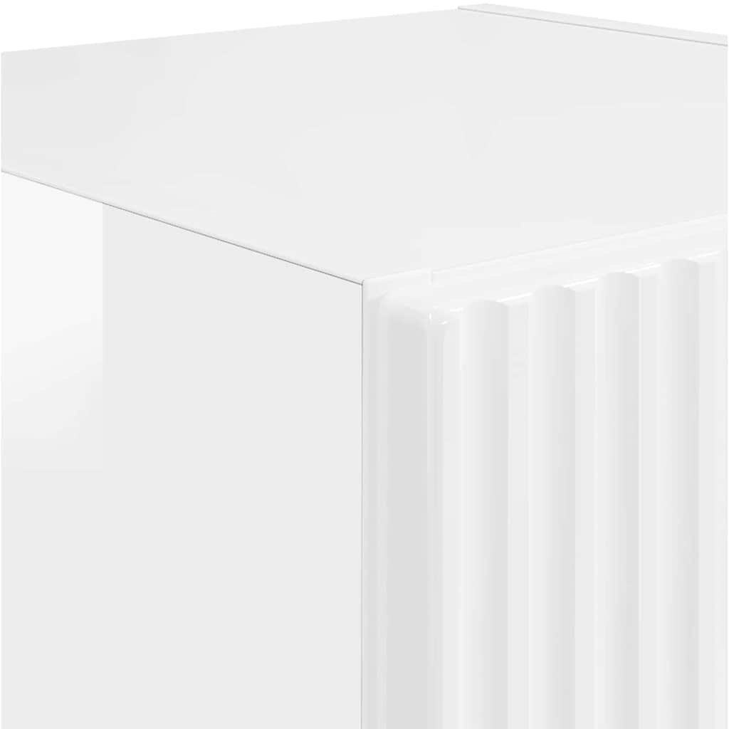 TV Wall Cabinet Gloss White 30 x 31 x 100 cm Engineered Wood