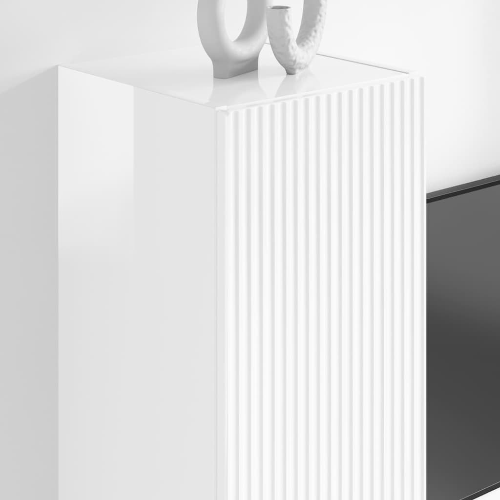 TV Wall Cabinet Gloss White 30 x 31 x 100 cm Engineered Wood