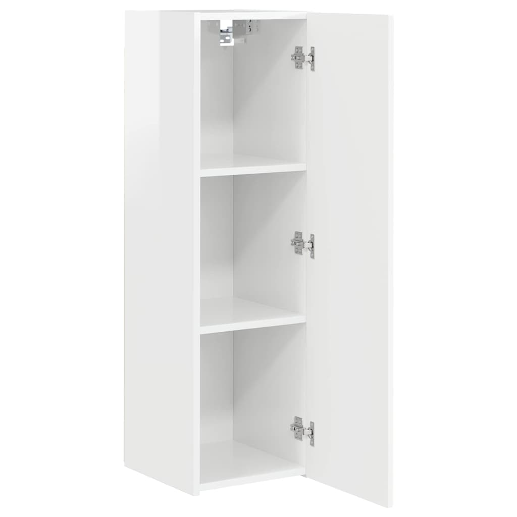 TV Wall Cabinet Gloss White 30 x 31 x 100 cm Engineered Wood