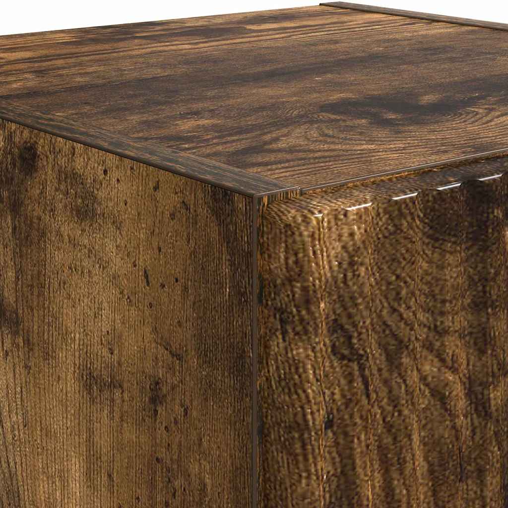 TV Wall Cabinet Wall-mounted 2 pcs Smoked Oak 30 x 31 x 100 cm