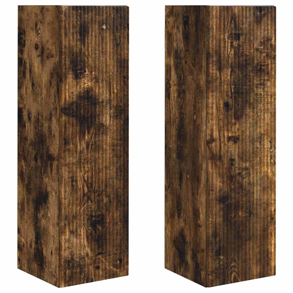 TV Wall Cabinet Wall-mounted 2 pcs Smoked Oak 30 x 31 x 100 cm