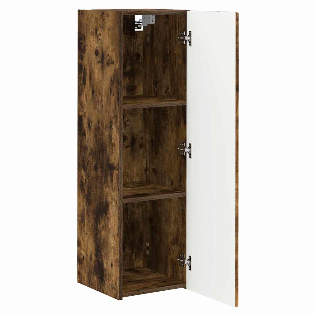 TV Wall Cabinet Wall-mounted 2 pcs Smoked Oak 30 x 31 x 100 cm