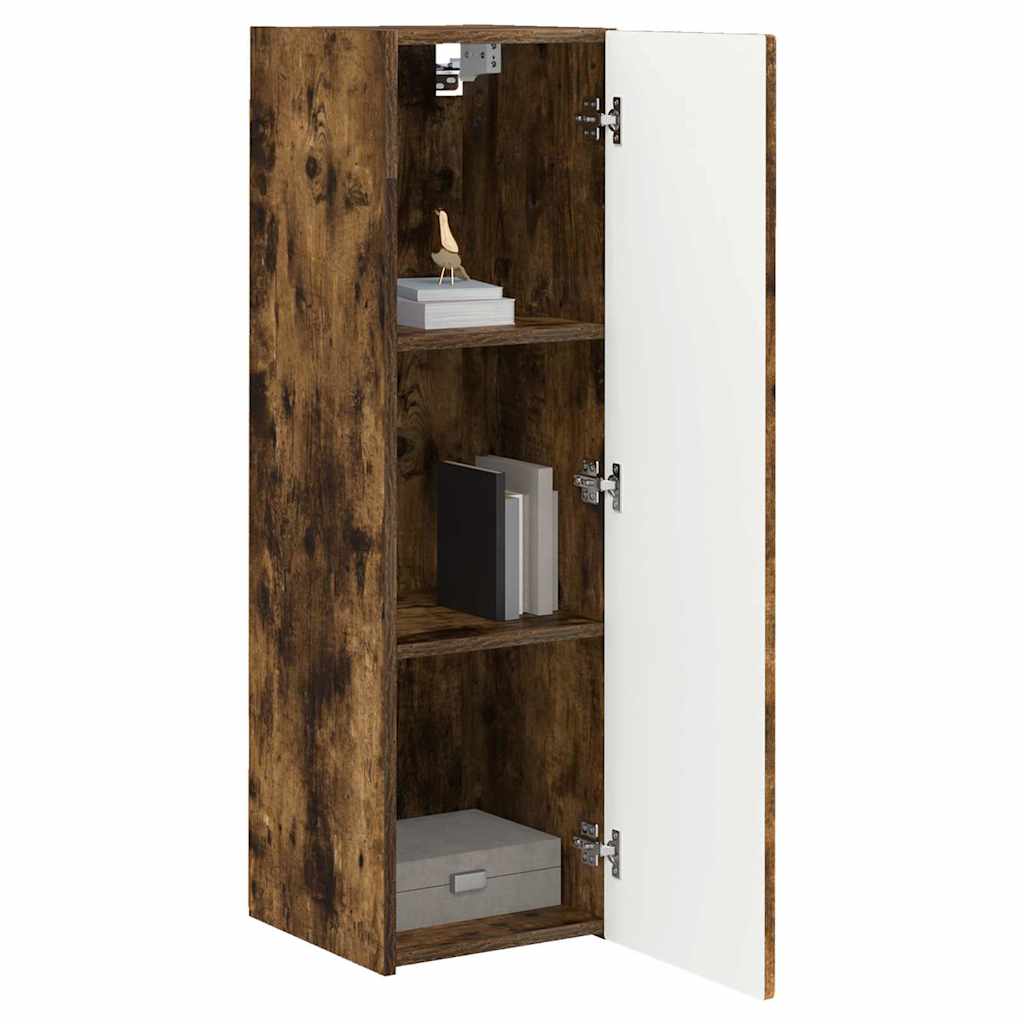 TV Wall Cabinet Wall-mounted 2 pcs Smoked Oak 30 x 31 x 100 cm