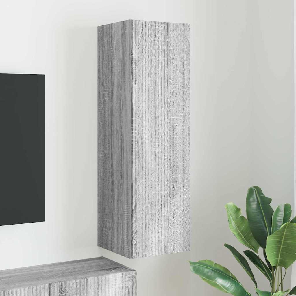 TV Wall Cabinet Grey Sonoma 30 x 31 x 100 cm Engineered Wood