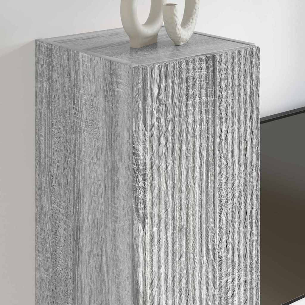 TV Wall Cabinet Wall-mounted 2 pcs Grey Sonoma 30 x 31 x 100 cm