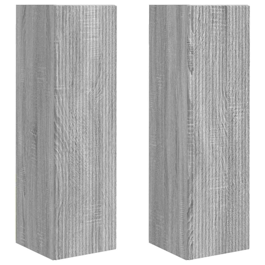 TV Wall Cabinet Wall-mounted 2 pcs Grey Sonoma 30 x 31 x 100 cm