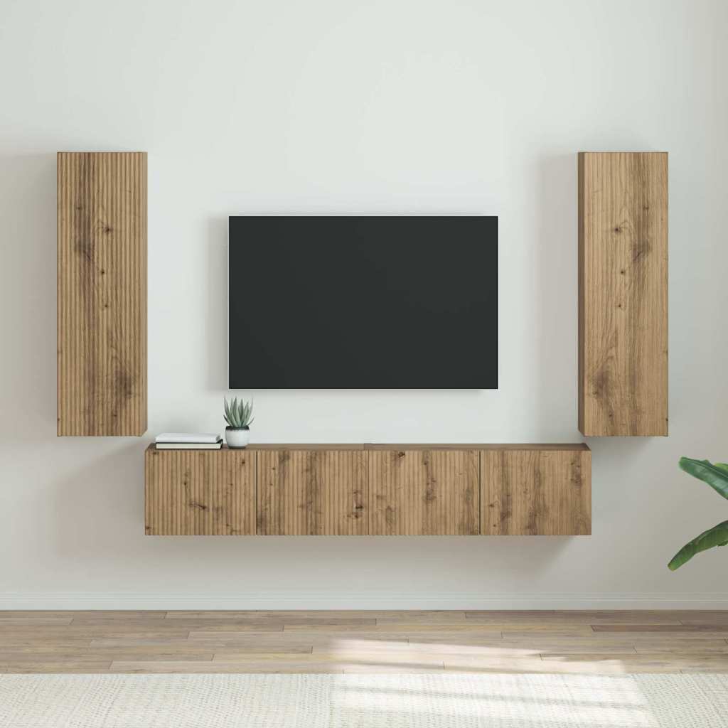 TV Wall Cabinet 2 pcs Artisian Oak 30 x 31 x 100 cm