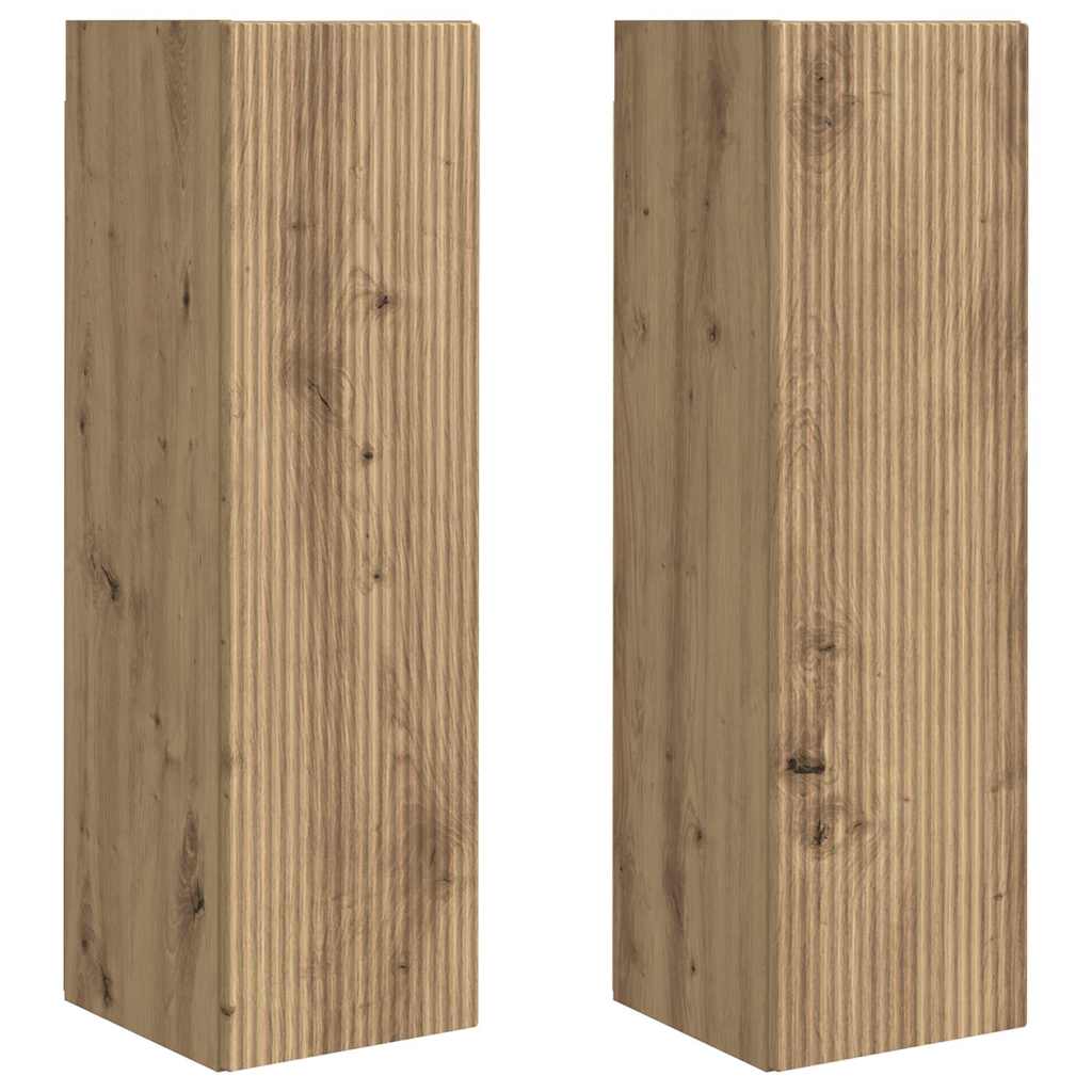 TV Wall Cabinet 2 pcs Artisian Oak 30 x 31 x 100 cm