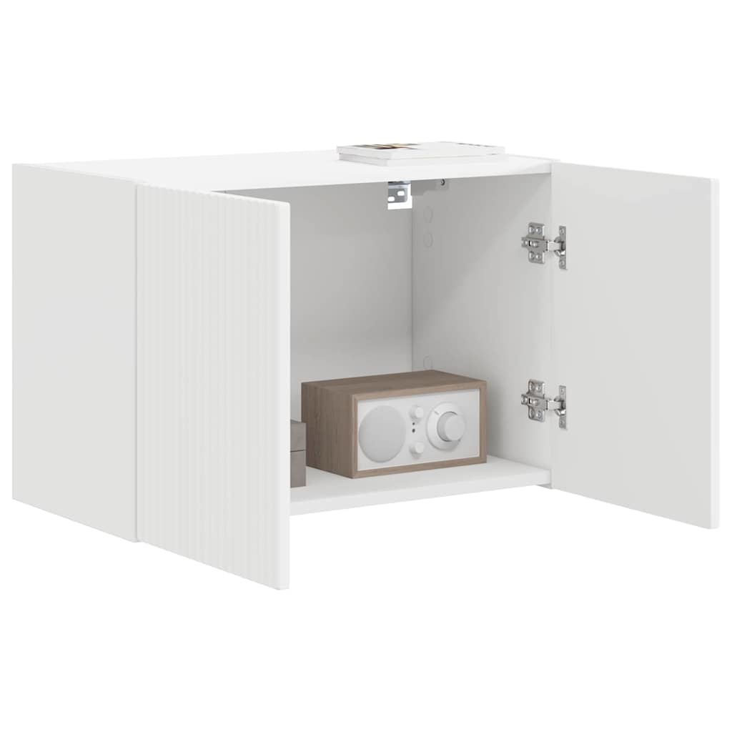 TV Wall Cabinet White 59.5 x 31 x 40 cm Engineered Wood