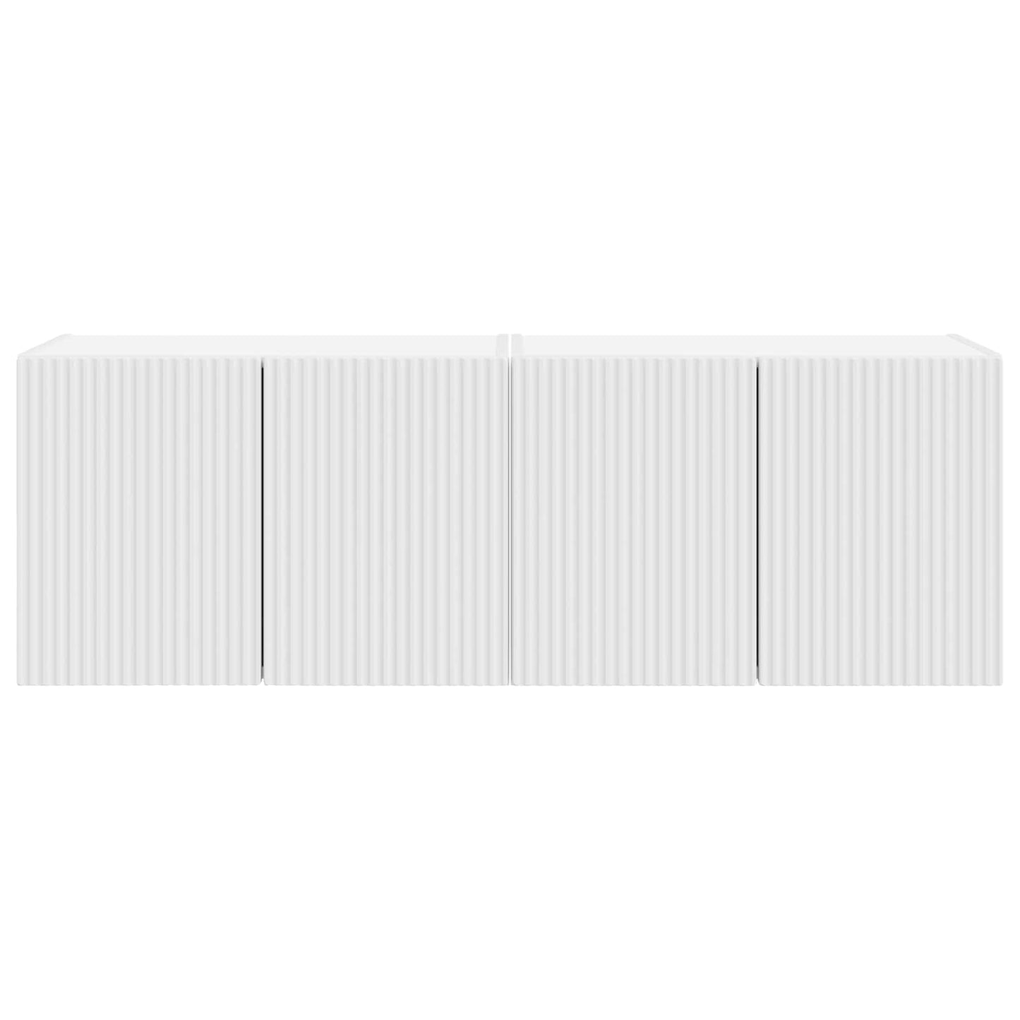 TV Wall Cabinet 2 pcs White Engineered Wood