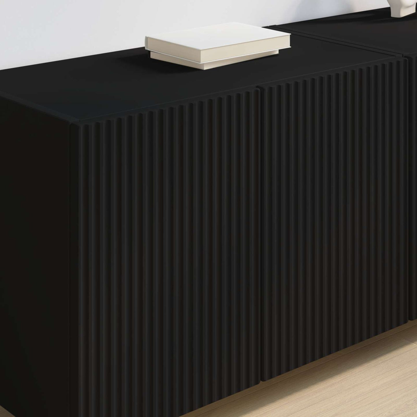 TV Wall Cabinet 59.5 x 31 x 40 cm Black Engineered Wood