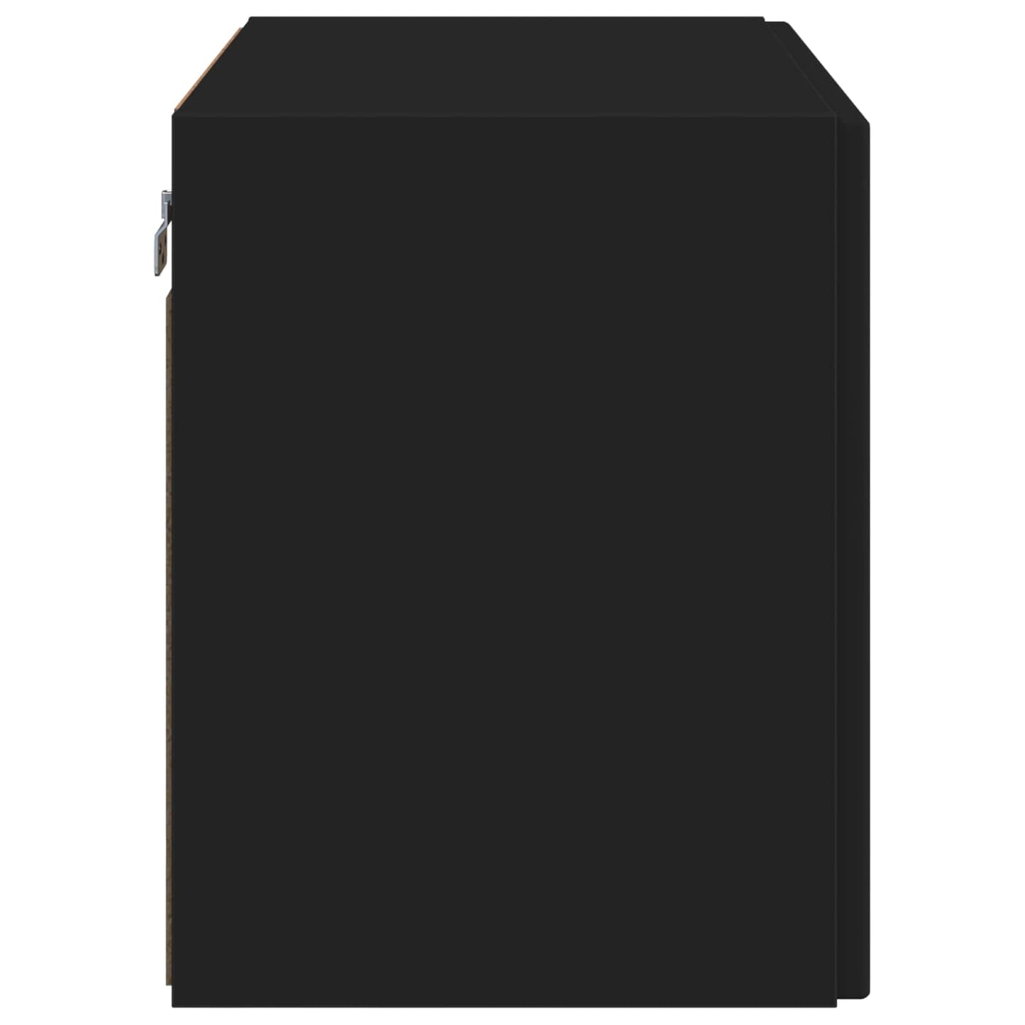 TV Wall Cabinet 59.5 x 31 x 40 cm Black Engineered Wood
