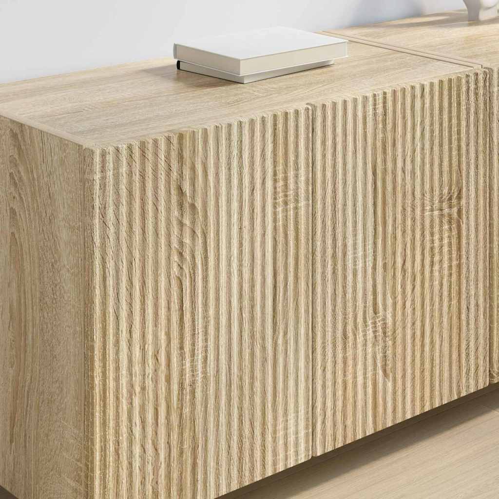 TV Wall Cabinet Wall-mounted 2 pcs Sonoma Oak 59.5 x 31 x 40 cm