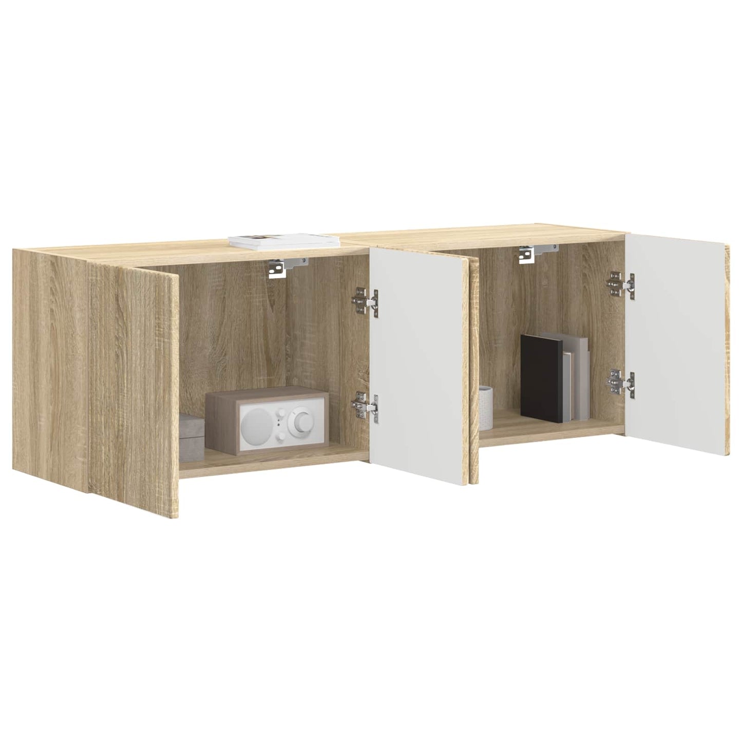 TV Wall Cabinet 2 pcs Sonoma Oak Engineered Wood