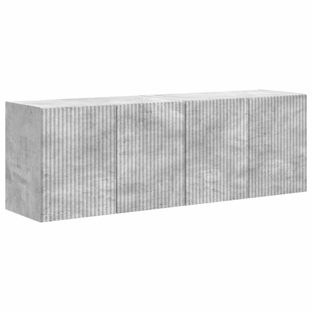 TV Wall Cabinet 2 pcs Concrete Grey 59.5 x 31 x 40 cm