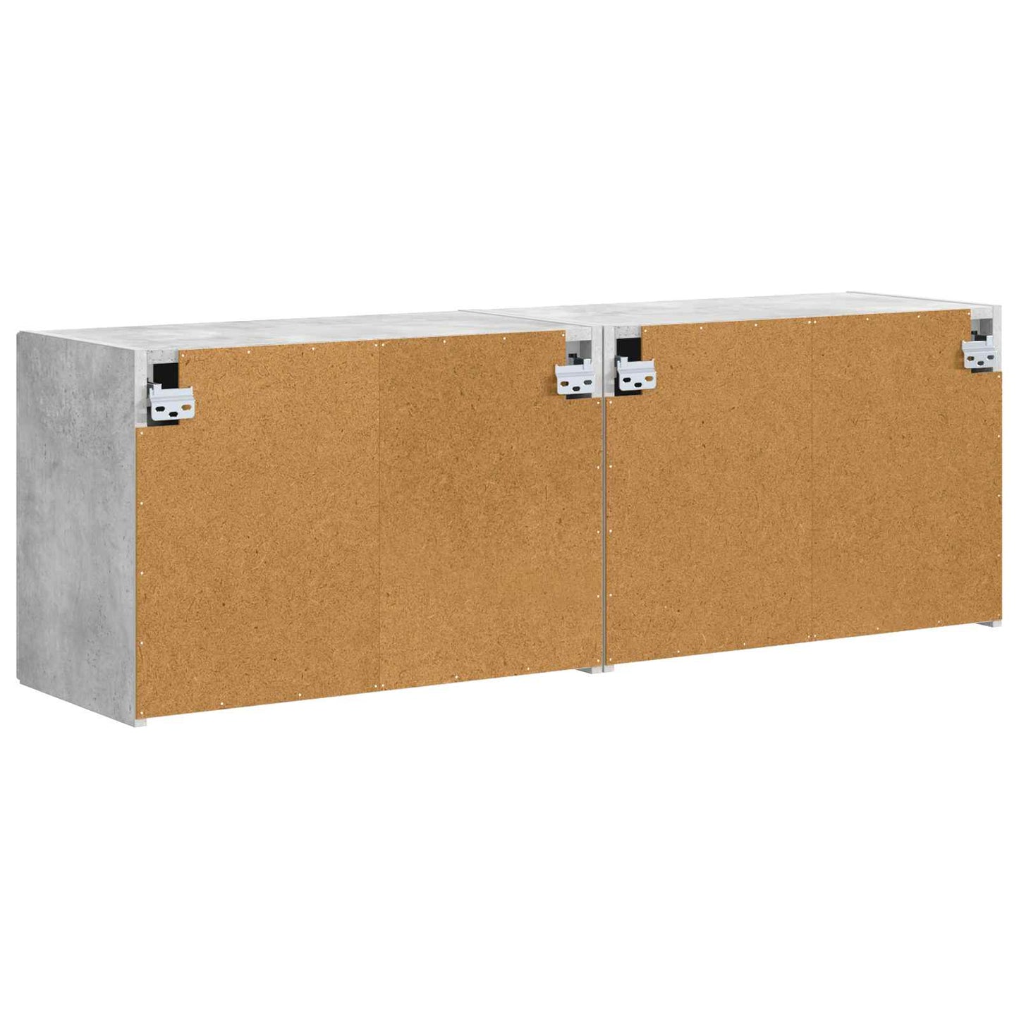 TV Wall Cabinet 2 pcs Concrete Grey Engineered Wood