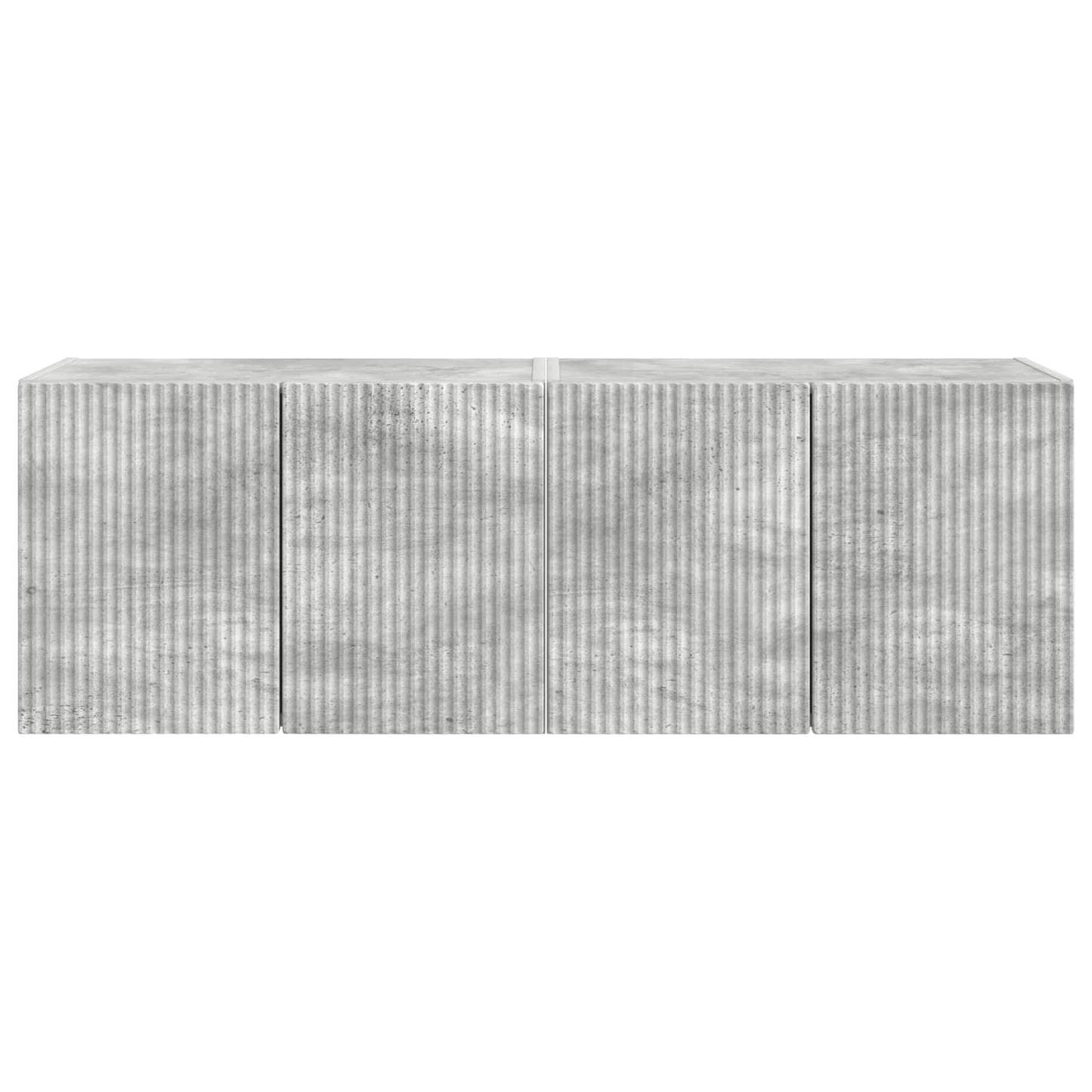 TV Wall Cabinet 2 pcs Concrete Grey Engineered Wood