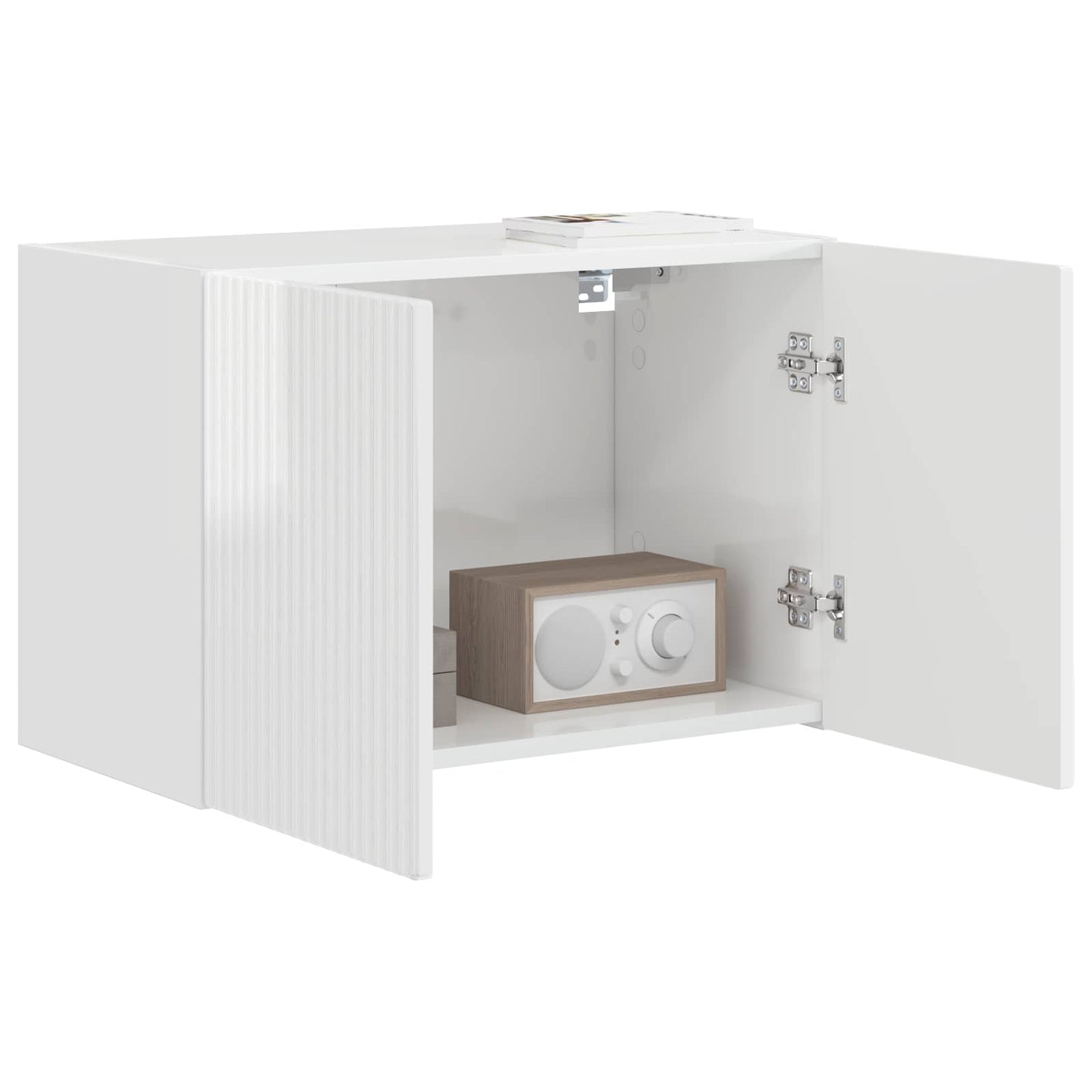 TV Wall Cabinet 59.5 x 31 x 40 cm High Gloss White