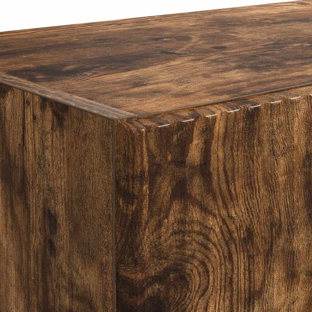 TV Wall Cabinet Smoked Oak 59.5 x 31 x 40 cm Engineered Wood