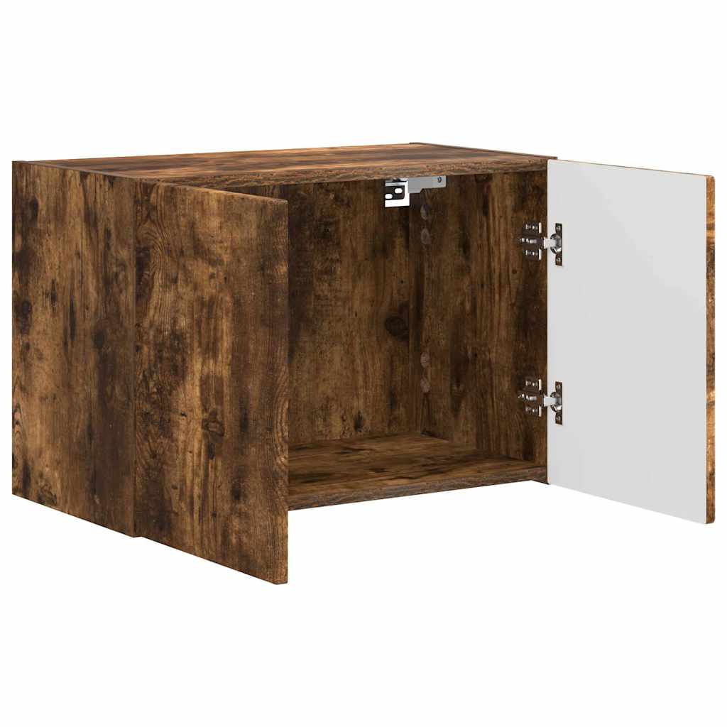 TV Wall Cabinet Smoked Oak 59.5 x 31 x 40 cm Engineered Wood