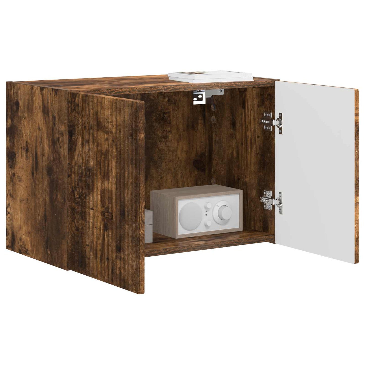TV Wall Cabinet 59.5 x 31 x 40 cm Smoked Oak Engineered Wood