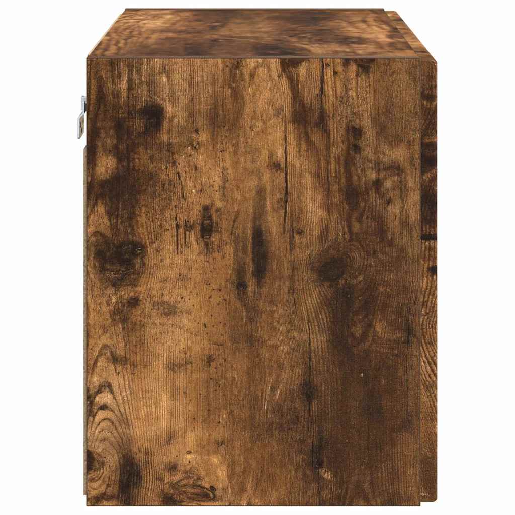 TV Wall Cabinet Smoked Oak 59.5 x 31 x 40 cm Engineered Wood
