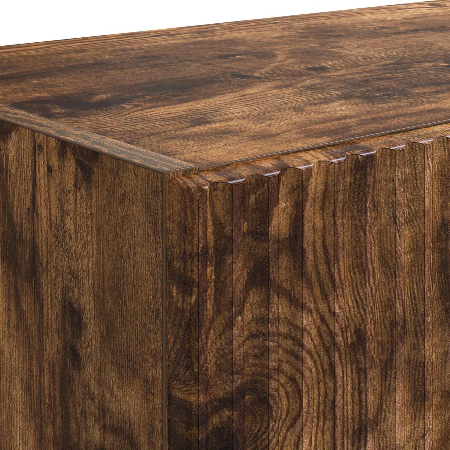 TV Wall Cabinet 2 pcs Smoked Oak Engineered Wood
