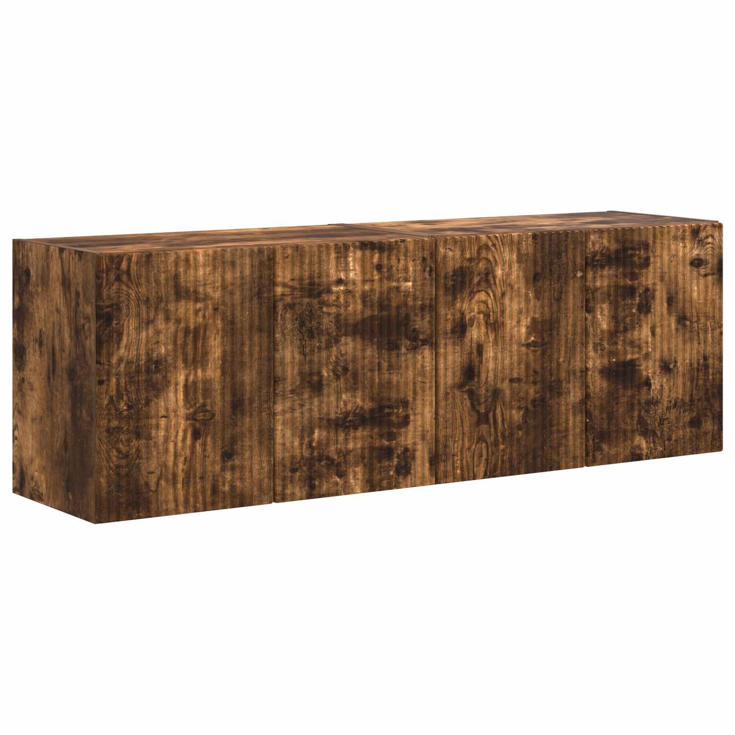 TV Wall Cabinet 2 pcs Smoked Oak Engineered Wood