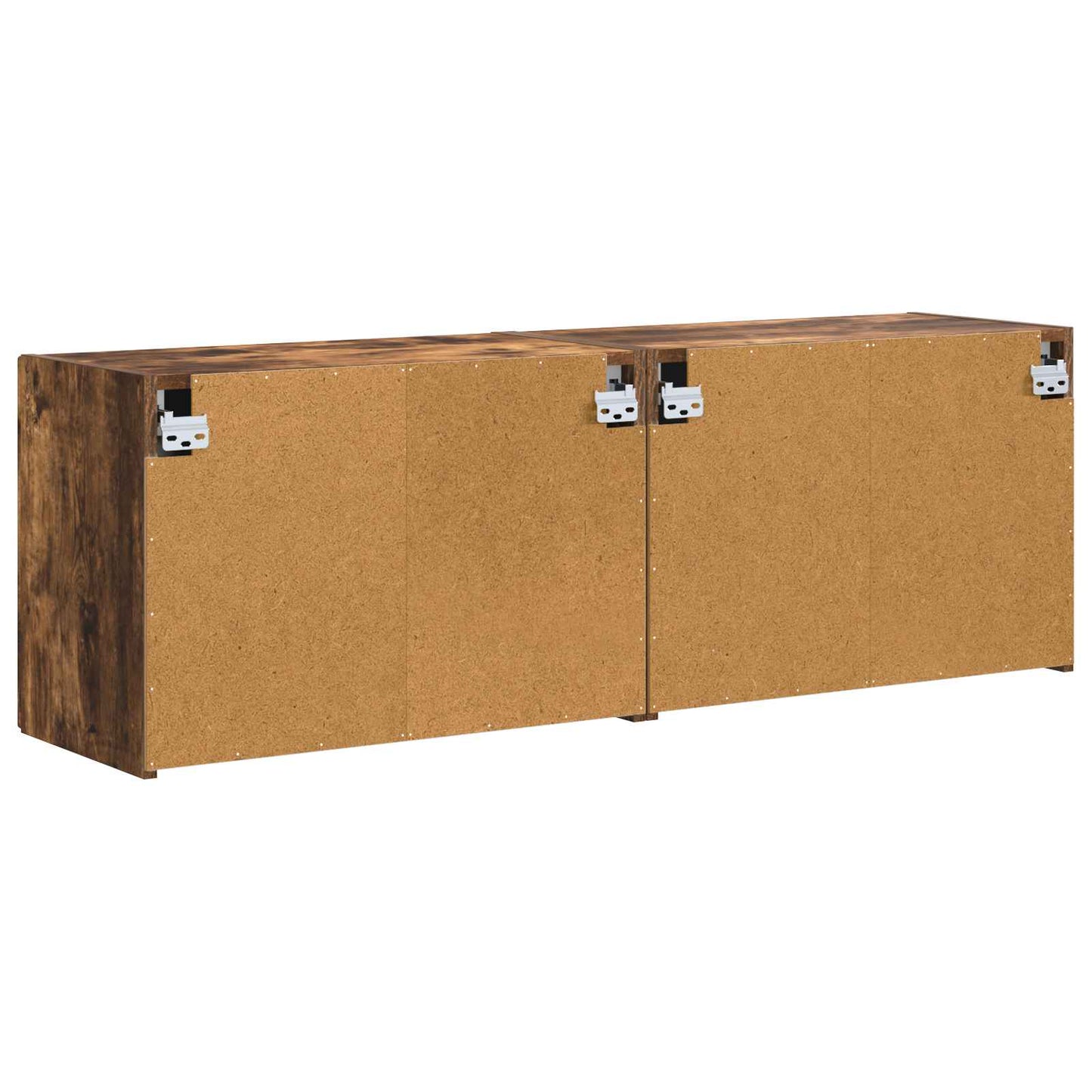 TV Wall Cabinet 2 pcs Smoked Oak Engineered Wood