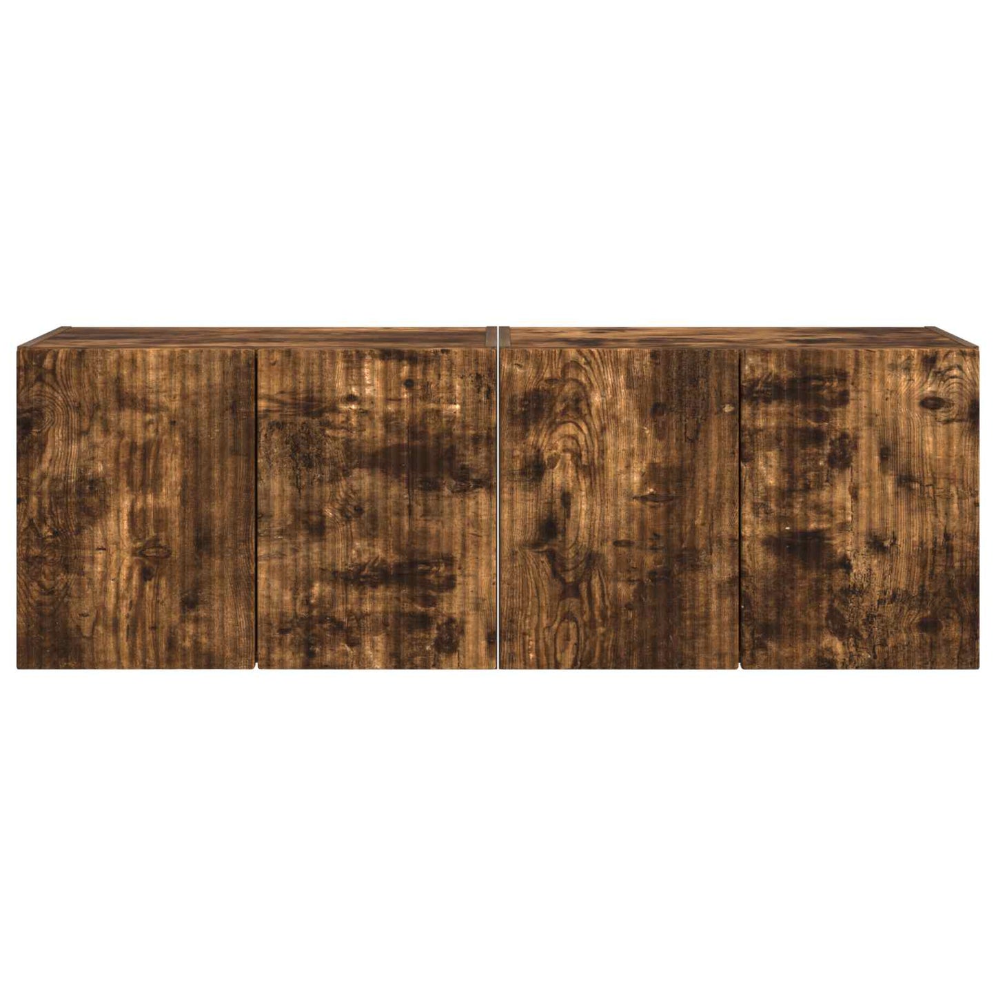 TV Wall Cabinet 2 pcs Smoked Oak Engineered Wood