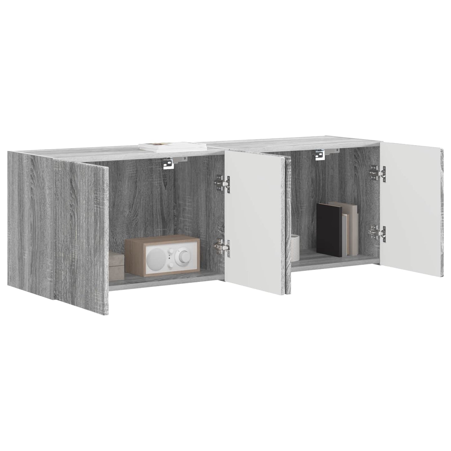 TV Wall Cabinet 2 pcs Grey Sonoma Engineered Wood