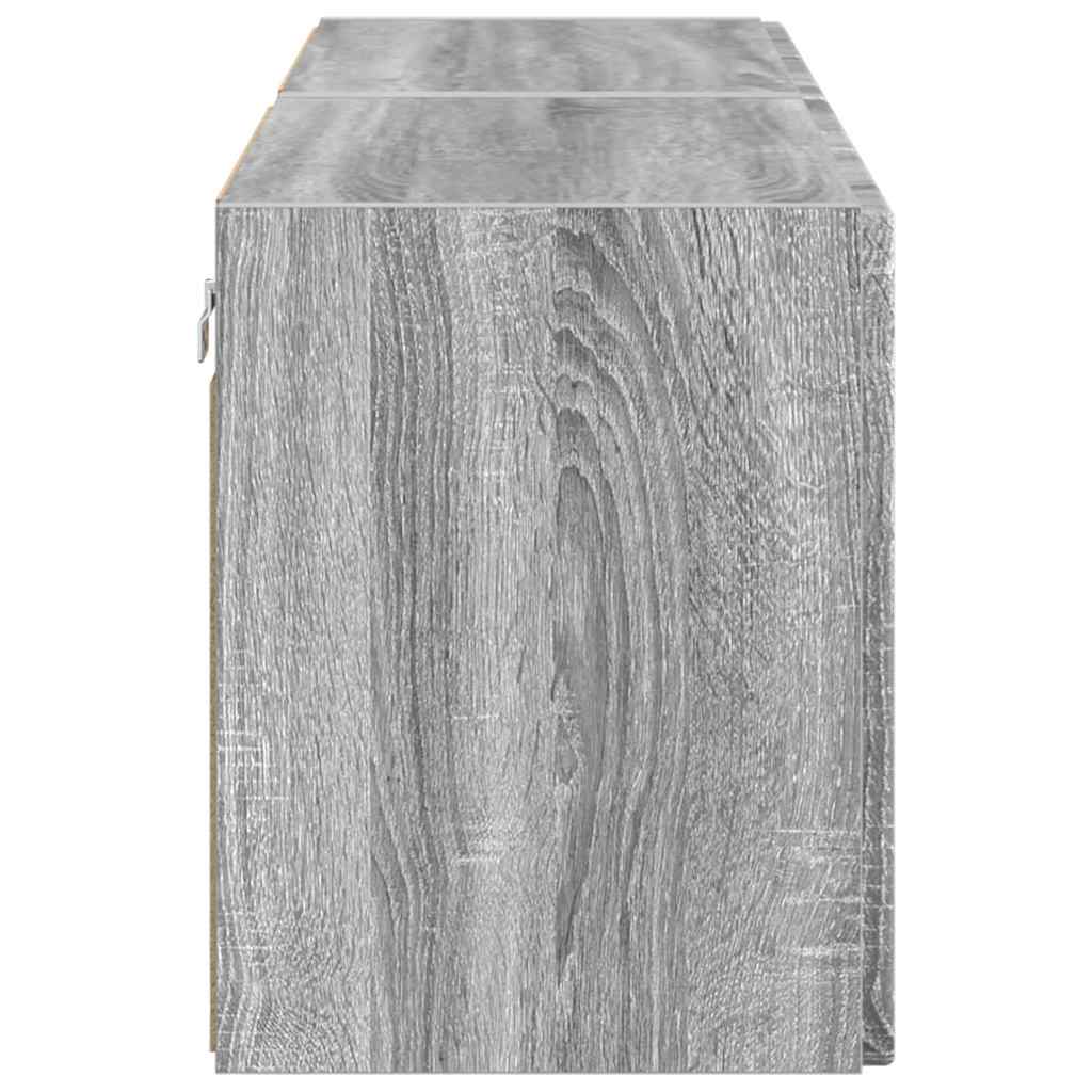TV Wall Cabinet 2 pcs Grey Sonoma 59.5 x 31 x 40 cm