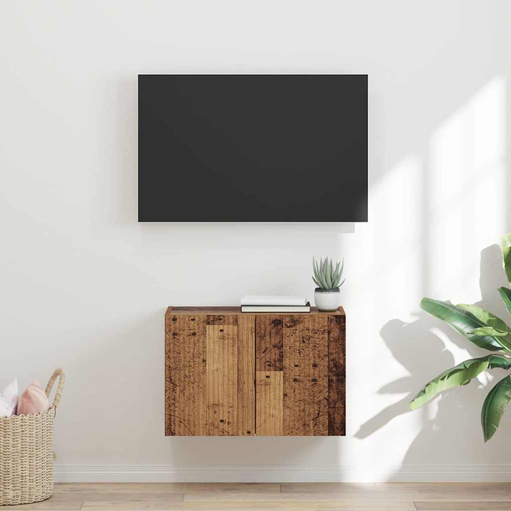 TV Wall Cabinet Old Wood 59.5 x 31 x 40 cm Engineered Wood