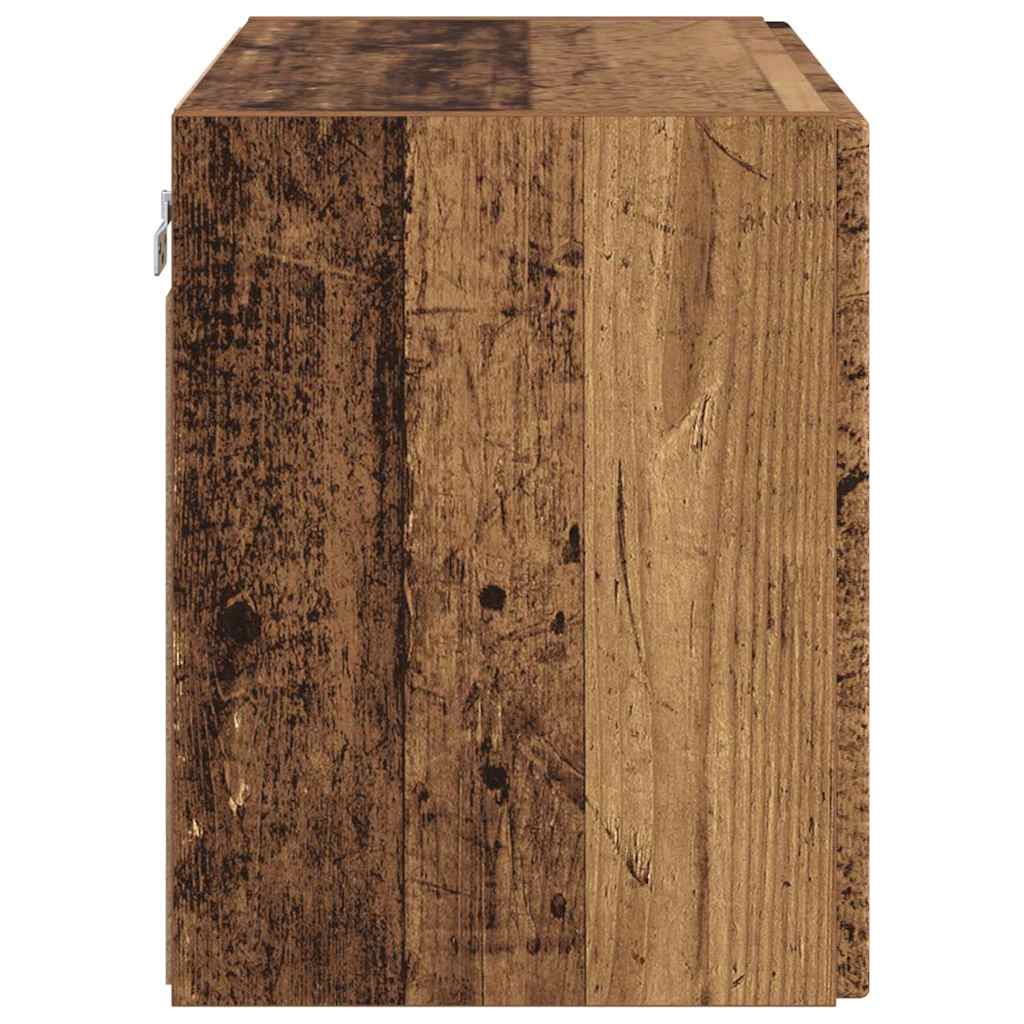 TV Wall Cabinet Old Wood 59.5 x 31 x 40 cm Engineered Wood