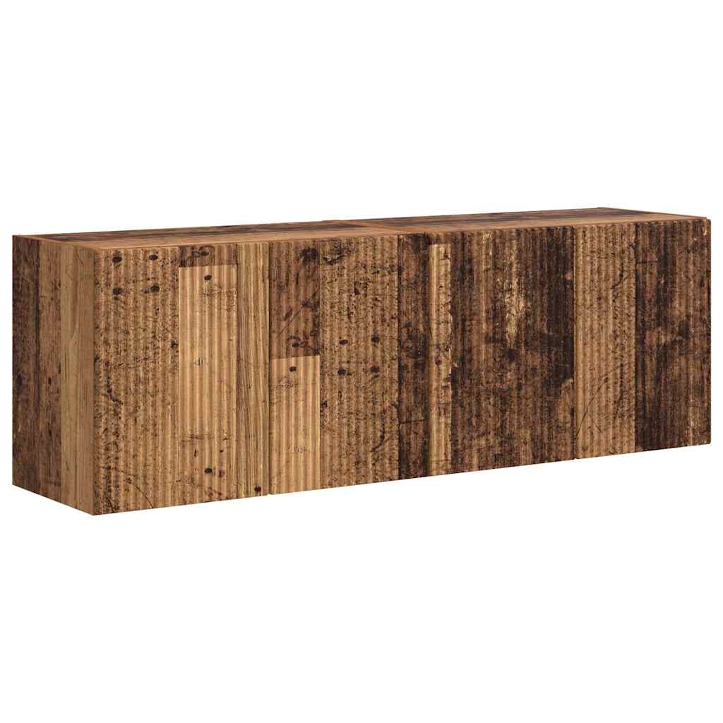 TV Wall Cabinet Wall-mounted 2 pcs Old Wood 59.5 x 31 x 40 cm