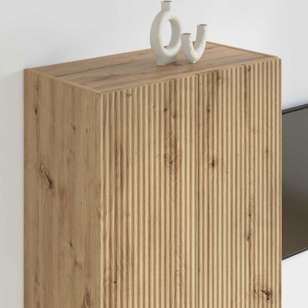 TV Wall Cabinet White 59.5 x 31 x 60 cm Engineered Wood