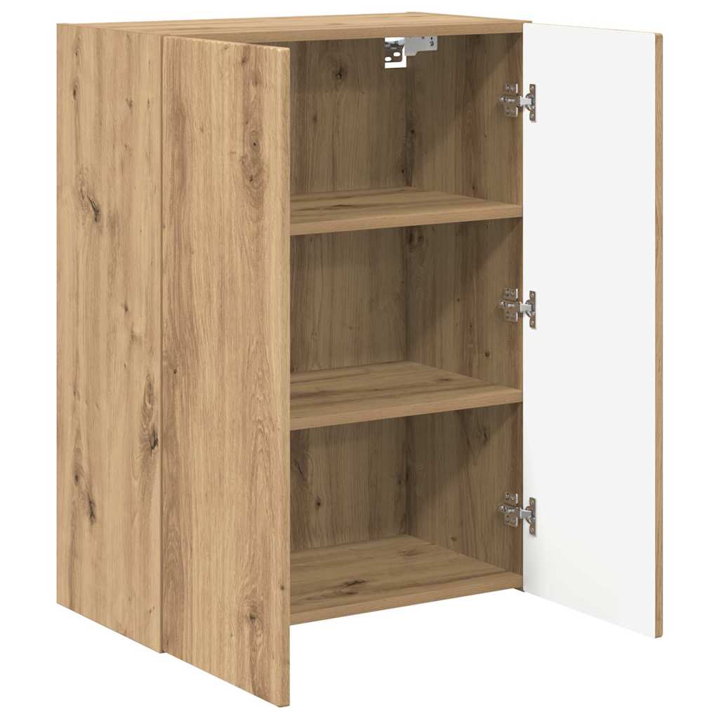 TV Wall Cabinet White 59.5 x 31 x 60 cm Engineered Wood
