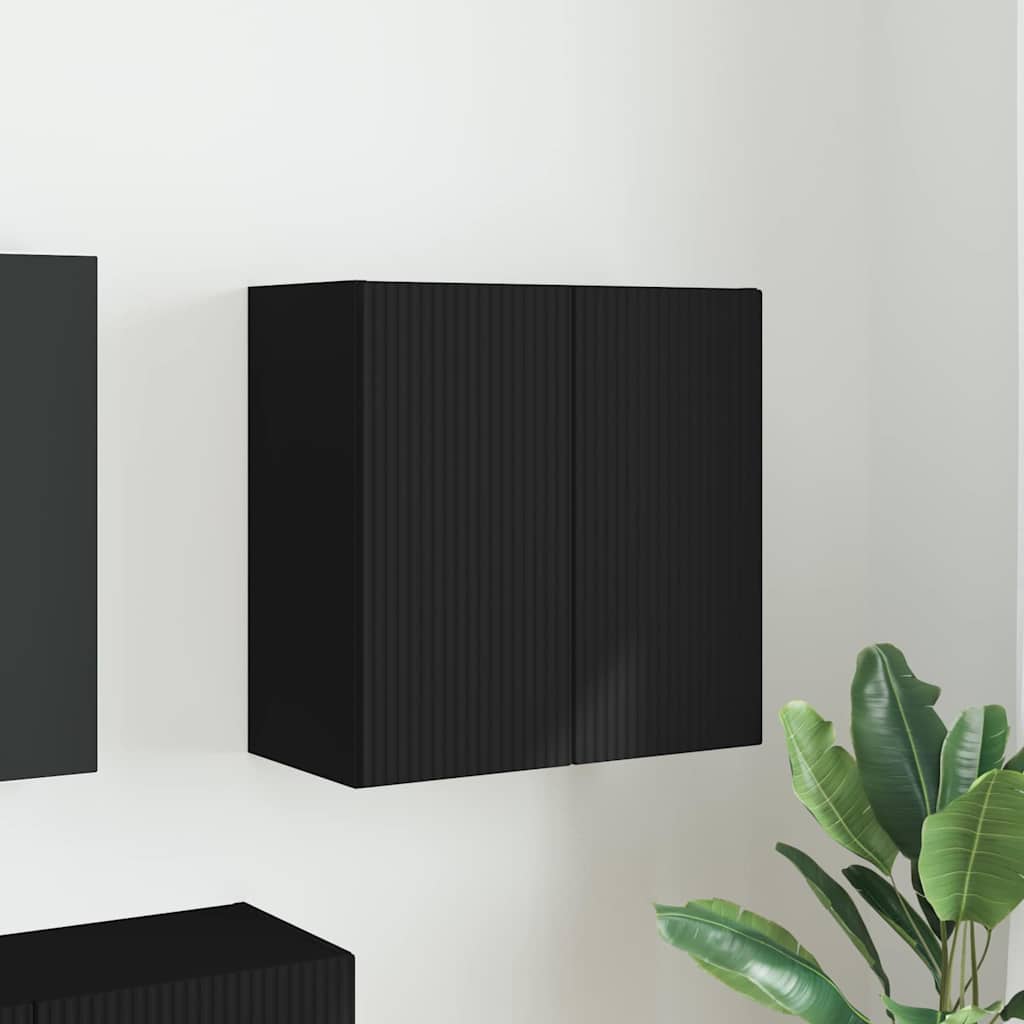 TV Wall Cabinet Black 59.5 x 31 x 60 cm Engineered Wood