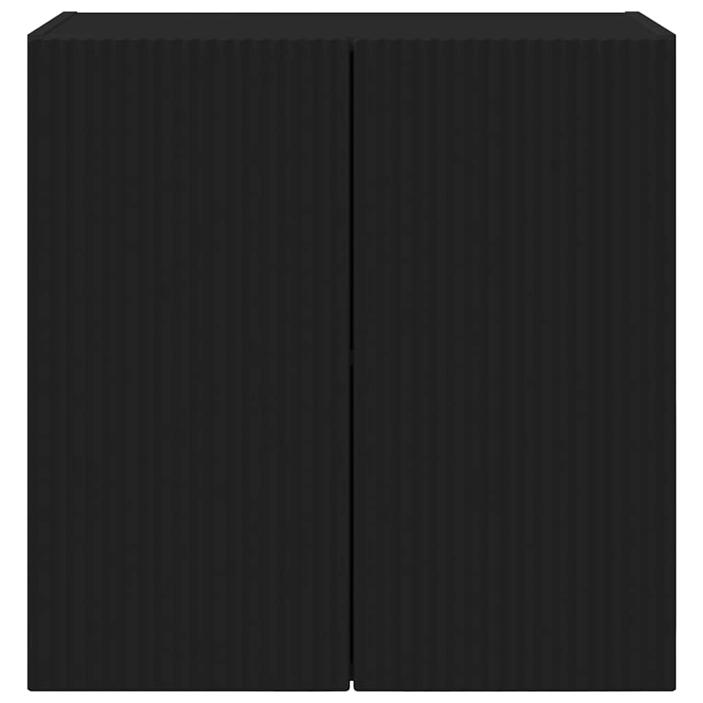 TV Wall Cabinet Black 59.5 x 31 x 60 cm Engineered Wood