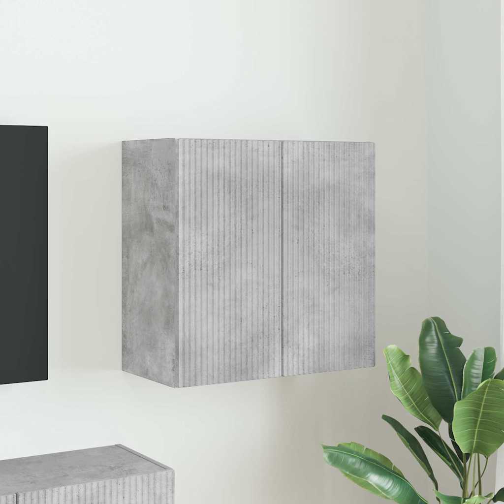 TV Wall Cabinet Concrete Grey 59.5 x 31 x 60 cm Engineered Wood